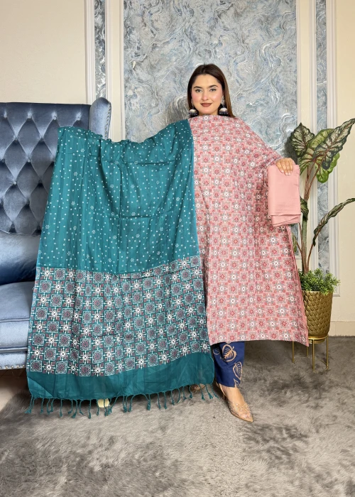 Premium Cotton Ready 3 Pieces Code-2402