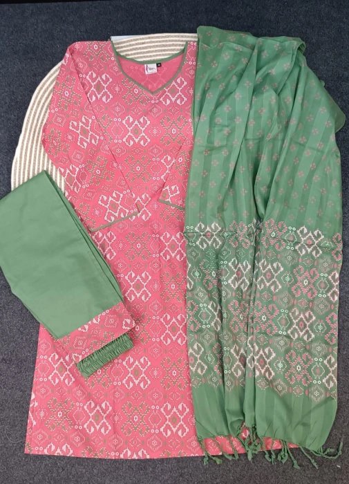 Premium Cotton Ready 3 Pieces Code-2410